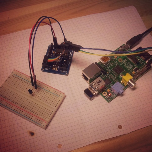 TMP36 set up with Quick2Wire Analog Board and Raspberry Pi